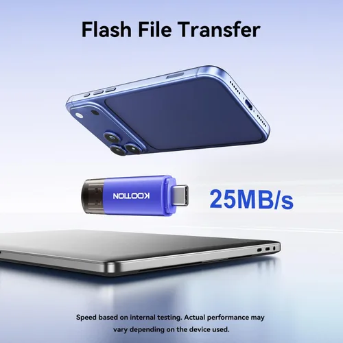 Vista 3 de Unidad flash tipo C de 16 GB, paquete de 10 unidades KOOTION 2 en 1 USB-A y USB-C 2.0 Dual Drive OTG, Memory Stick para smartphone/tablet/PC Android