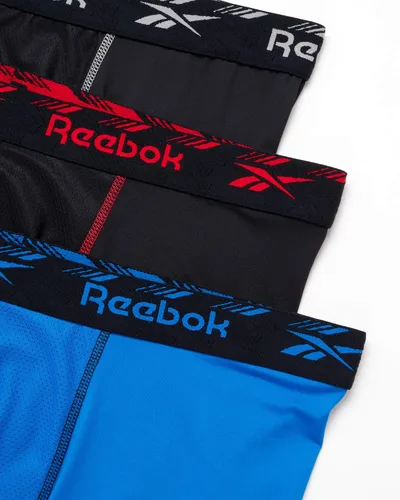 Vista 2 de Reebok Ropa interior para hombre, calzoncillos tipo bóxer de alto rendimiento (paquete de 3)