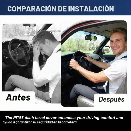 Vista 8 de PIT66 Cubierta de bisel para panel de salpicadero, compatible con Ford F150 F250 F350 1992-1997 cubierta de tablero Ford F-Series 1994-1997