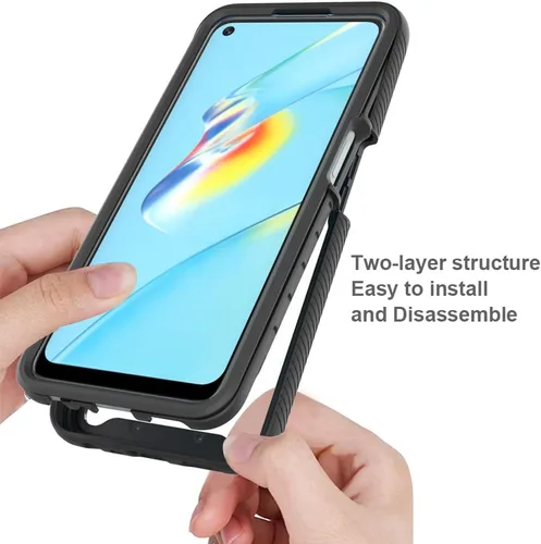 Vista 3 de Funda para Oppo A54 4G, anticaídas y absorción de golpes para Oppo A54 4G CPH2239, color negro