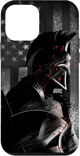 Vista 16 de Funda patriótica para iPhone 16 con bandera de Estados Unidos Spartan Warrior griego antiguo