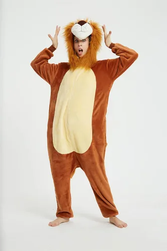 Vista 4 de Plustrong Pijama de disfraz para adultos, disfraz de Halloween, ropa de dormir de animales