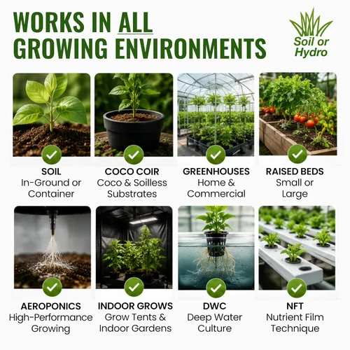 Vista 8 de Microbe Life Hydroponics Fotosíntesis Premium Plus para cultivar frutas, verduras y hierbas, el mejor Big Bud Grow profesional, usar con cualquier