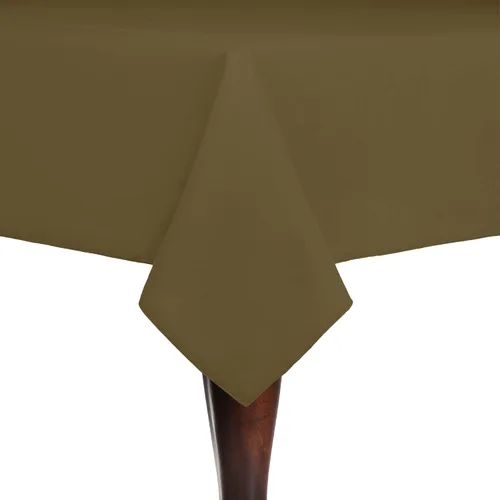 Vista 37 de Ultimate Textile Cotton-Feel 72 x 108-Inch Rectangular Fine Dining Tablecloth Black