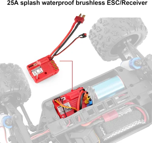 Vista 3 de HAIBOXING 1/18TH Escala RC Coches Recambios Impermeable ESC/receptor sin escobillas Aplicar a 18859A (M1906)