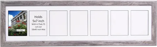 Vista 15 de Creative Picture Frames Marco de Fotos Negro con 2 Aberturas de Vidrio que Contiene Fotografías de 5 por 7 Pulgadas con Paspartú Negro de 10X12
