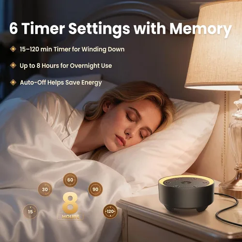 Vista 5 de Kipcush Máquina de sonido para dormir, 21 sonidos sin bucle de alta fidelidad, máquina portátil de ruido blanco para bebés, niños y adultos, luz