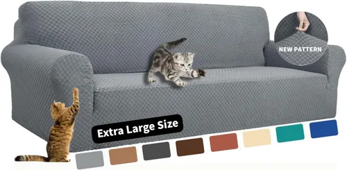 Vista 75 de YEMYHOM Funda para sofá con diseño jacquard de alta elasticidad, funda para silla de sala de estar, a prueba de mascotas, perros y gatos