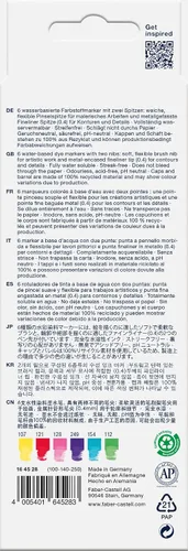 Vista 2 de Faber-Castell Goldfaber Aqua - Marcadores dobles "Candy Shop", 6 marcadores de doble punta para acuarela
