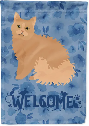 Vista 64 de Caroline's Treasures CK5005GF Bandera de bienvenida de gato abisinio para buzón, bandera decorativa para patio exterior, obras de arte de patio