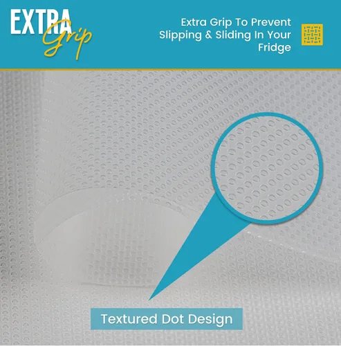 Vista 8 de Paquete de 1 rollo y 8 revestimientos transparentes para refrigerador, revestimientos para refrigerador para estantes de vidrio y protegen contra
