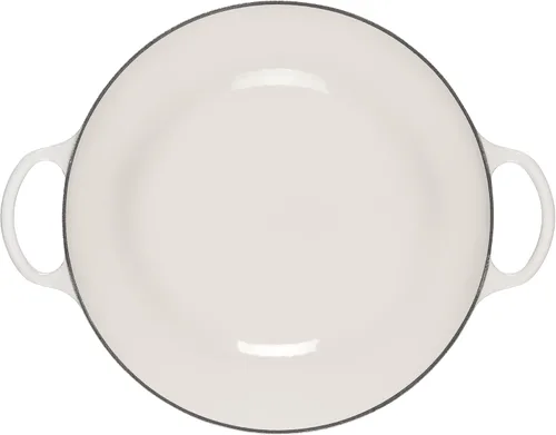 Vista 3 de Le Creuset Signature LS2514-3216SS - Horno de chef de hierro fundido, 7.5 cuartos de galón, color blanco