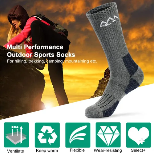 Vista 7 de innotree 3 Pack Men's Full Cushioned Hiking Walking Socks, Quarter Crew Socks