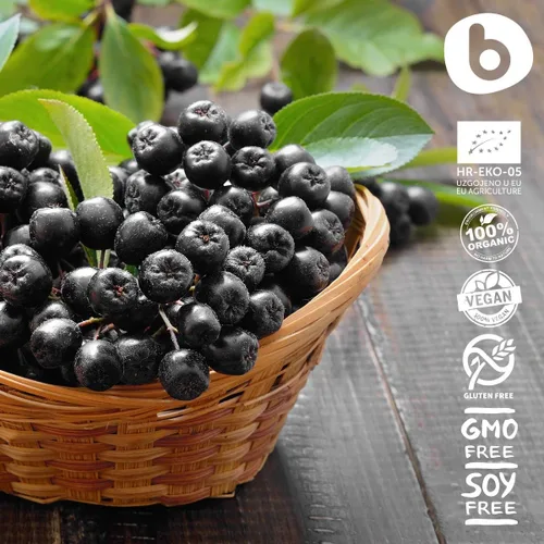 Vista 5 de Cápsulas orgánicas de bayas de Aronia – Suplemento de chokeberry negro con antocianinas y polifenoles naturales – Apoya el sistema inmunológico
