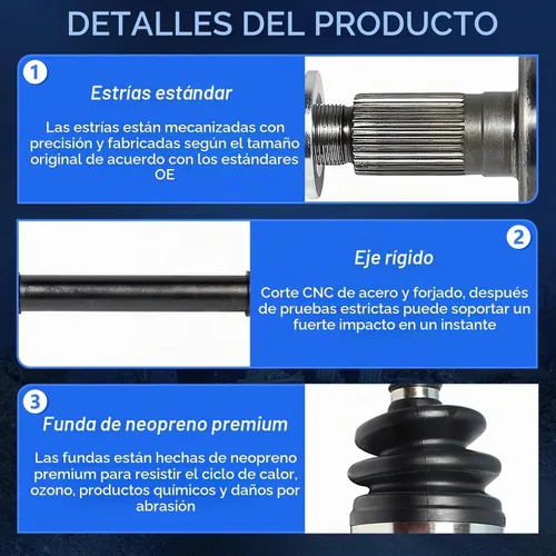 Vista 3 de Maxfavor Eje de Transmisión CV Delantero Compatible con Chevy Silverado 1500 Suburban Tahoe Avalanche 2007-2020 & GMC Yukon XL Sierra 1500 &