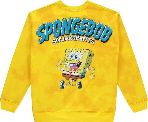 Vista 2 de Nickelodeon Sudadera de Bob Esponja para hombre Patrick & Krusty Krab Front & Back Bordado Cuello redondo Sudadera