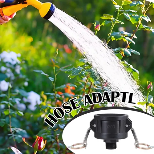 Vista 6 de Accesorios para Contenedores IBC Tote de 275-330 Galones, Adaptador de Drenaje de Tanque con Cierre de Leva de 2 Pulgadas x Rosca Macho de Manguera
