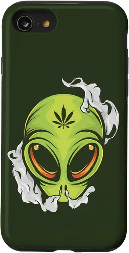 Vista 18 de Alien UFO Cannabis Marijuana Weed Hemp THC Ganja Gift Case for iPhone 17