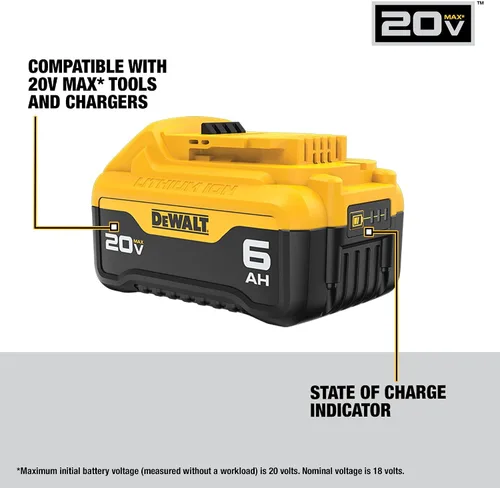 Vista 3 de DeWalt DCB206-2 20V máx 6.0Ah batería de ion de litio, 2