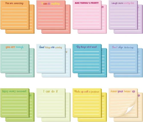 Vista 42 de Yinder 12 notas adhesivas inspiradoras, bonitas notas adhesivas motivacionales, regalos de agradecimiento a los empleados, a granel para profesores