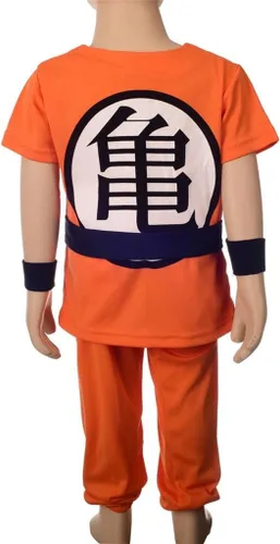 Vista 2 de Lito Angels Conjunto de ropa de disfraz de anime para niños pequeños, talla 2T a 8, naranja