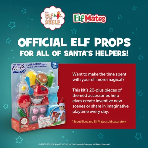 Vista 4 de The Elf on the Shelf Accesorios polares: ayuda a los elfos a crear nuevas escenas o compartir juegos de simulación - Incluye más de 20 accesorios