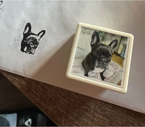 Vista 9 de Sello personalizado para retrato de mascota, sello de cara de mascota personalizado, sello de tinta personalizado, Ta personalizado, sello