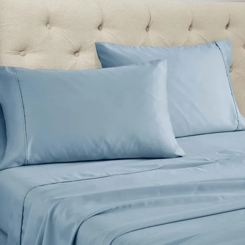 Vista 2 de Superior Juego de sábanas de algodón de 1400 a 1500 hilos, ropa de cama pesada para uso diario, decoración moderna, incluye 1 sábana bajera elástica