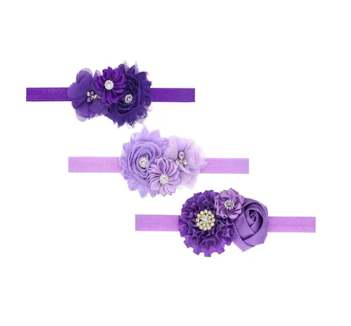 Vista 2 de Baby Girl Headbands with Bows.(FD88) (Purple)