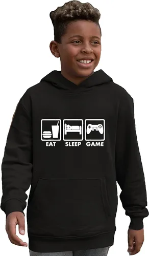 Vista 7 de Go All Out Eat Sleep Game - Sudadera con capucha para hombre y mujer Verde Irlandés