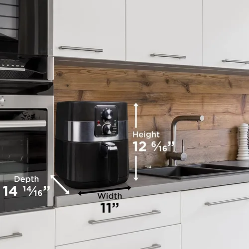 Vista 5 de Danby DBAF03224BD11 Freidora de aire de 3.2 cuartos de galón en negro con temporizador, temperatura ajustable y cesta extraíble