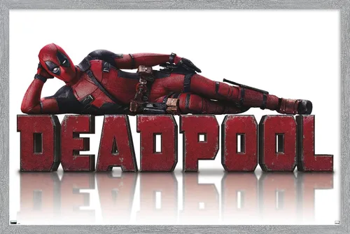 Vista 16 de Marvel Deadpool Legacy - Póster de pared acostado, 22.4 pulgadas de largo x 14.7 pulgadas de ancho, versión enmarcada de madera de granero