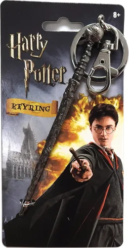 Vista 2 de Harry Potter Llavero de estaño con varita mortífaga, accesorio para llave, plata