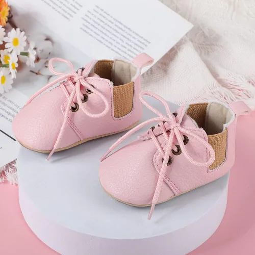 Vista 7 de ESTAMICO Zapatos para bebés niños Prewalker PU Sneakers