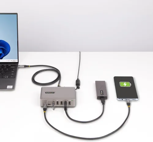 Vista 8 de StarTech Hub USB-C de 10 puertos, 10 Gbps, 65 W PA, TAA