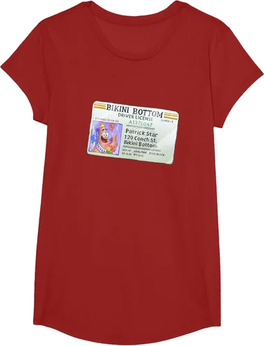 Vista 46 de SpongeBob SquarePants Camiseta con logotipo de Patrick Star Driver License King, Negro