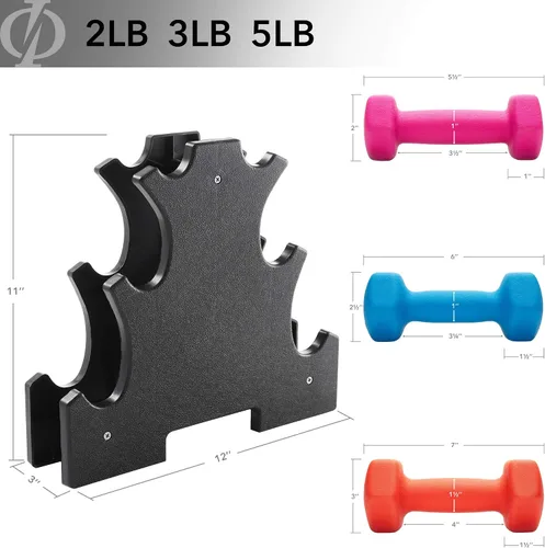 Vista 5 de Philosophy Gym - Mancuernas de neopreno con soporte (6 unidades)