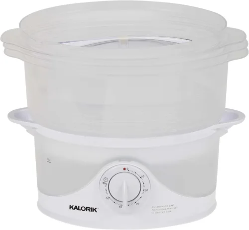 Vista 4 de Kalorik Vaporizador eléctrico de alimentos con controles manuales de 3 niveles con cestas aptas para lavavajillas, sin BPA, 800 vatios