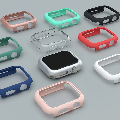 Vista 3 de Paquete de 3 fundas compatibles con Apple Watch de 1.732 pulgadas Series 6/5/4/SE, carcasa rígida de PC parachoques marco