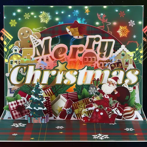 Vista 8 de D4DREAM Tarjeta musical de Acción de Gracias con luz, tarjetas y sobres de Acción de Gracias 3D para adultos, niños, novio, novia, decoración
