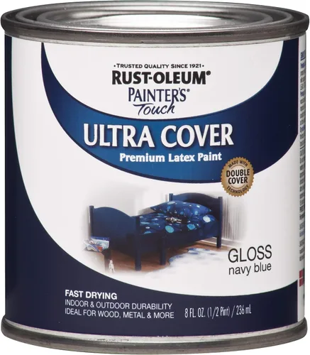 Vista 46 de Rust-Oleum 1976502 Painter's Touch - Pintura de látex, cuarto de galón, negro plano, 32 onzas líquidas, (paquete de 1)