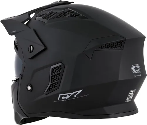Vista 3 de Castle X Casco de motocicleta CX302 Negro mate