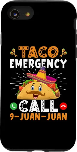 Vista 13 de iPhone 15 Taco Emergency Call Nine-Juan-Juan, divertido estuche para disfraces de tacos