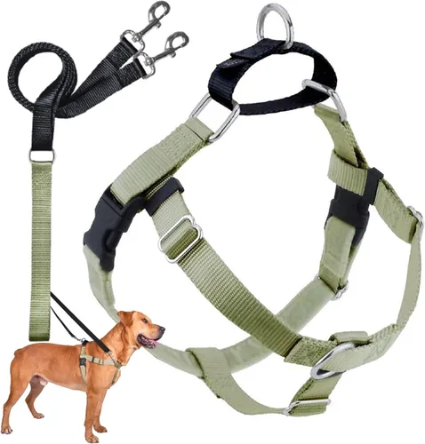 Vista 33 de 2 Hounds Design Freedom - Arnés para perro sin tirones, arnés ajustable y correa, fácil de caminar y control cómodo, se adapta a perros pequeños