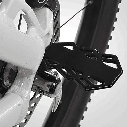 Vista 4 de VGEBY1 Pedal trasero de bicicleta, reposapiés trasero de bicicleta, reposapiés antideslizante de hierro con agujero de 0.197 in para bicicleta