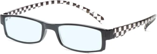 Vista 8 de Calabria 762 Gafas de lectura colgantes alrededor del cuello, lentes azules o transparentes, para hombres y mujeres, duraderos y modernos, patillas