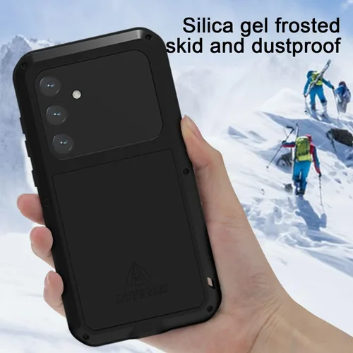 Vista 6 de LOVE MEI Funda compatible con Samsung Galaxy S24 Plus, resistente al agua, para exteriores, militar, resistente, a prueba de golpes, polvo y Negro