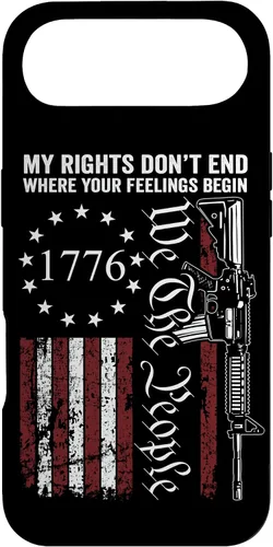 Vista 27 de My Rights Don't End Where Your Feelings Begin USA Gun Flag Case for iPhone 17