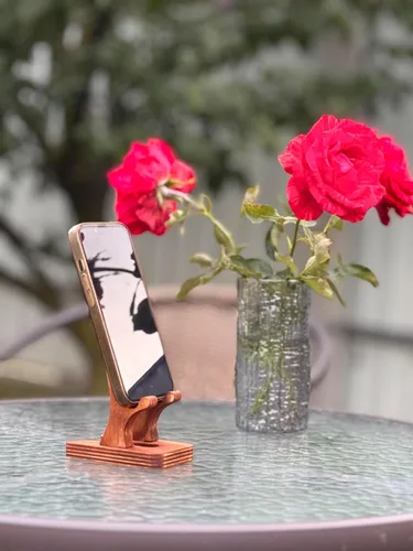 Vista 7 de Rostmary - Soporte de madera para teléfono celular para tableta, ideal para iPhone, iPad, Samsung, tabletas, lectores electrónicos, obras de arte