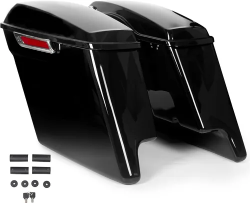 Vista 8 de ECOTRIC - Alforjas rígidas extendidas de 5 pulgadas para maletero, compatibles con todos los modelos Harley Davidson Road King Glide Softail Touring